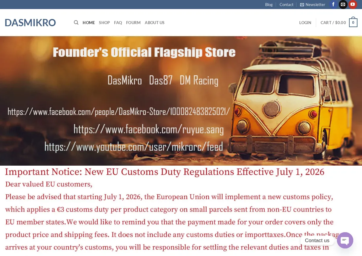 Store homepage