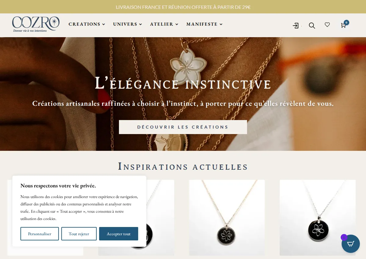 Store homepage