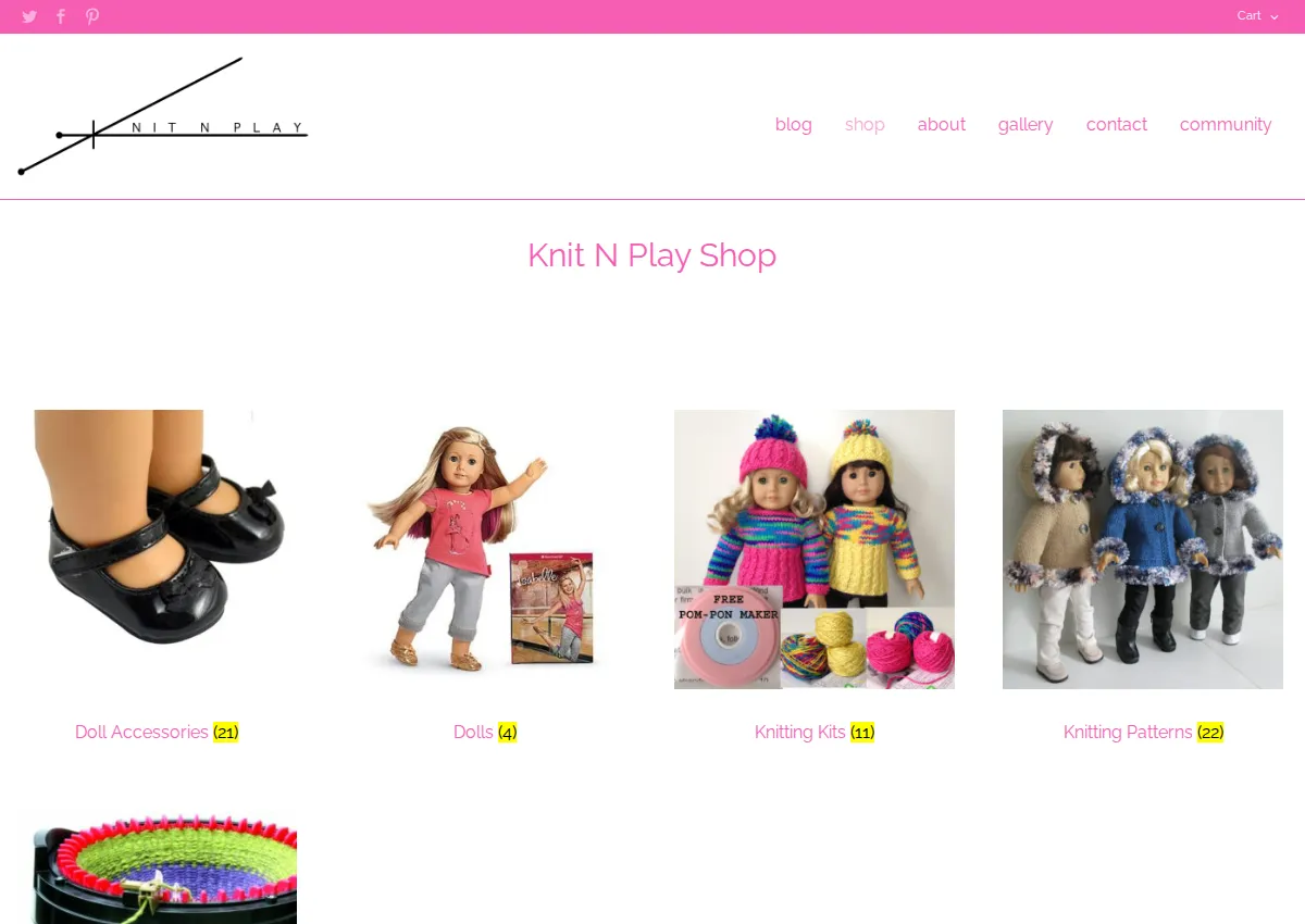 Store homepage