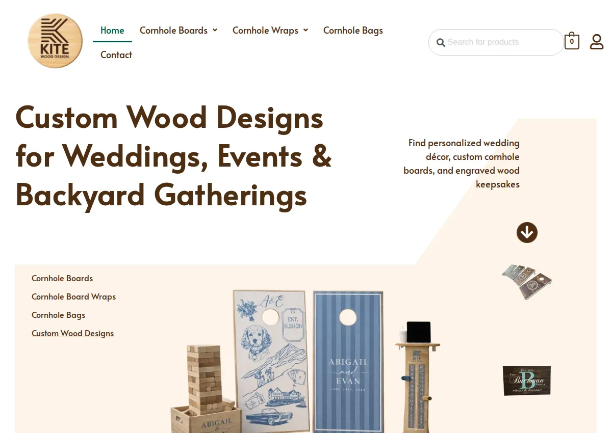 Store homepage
