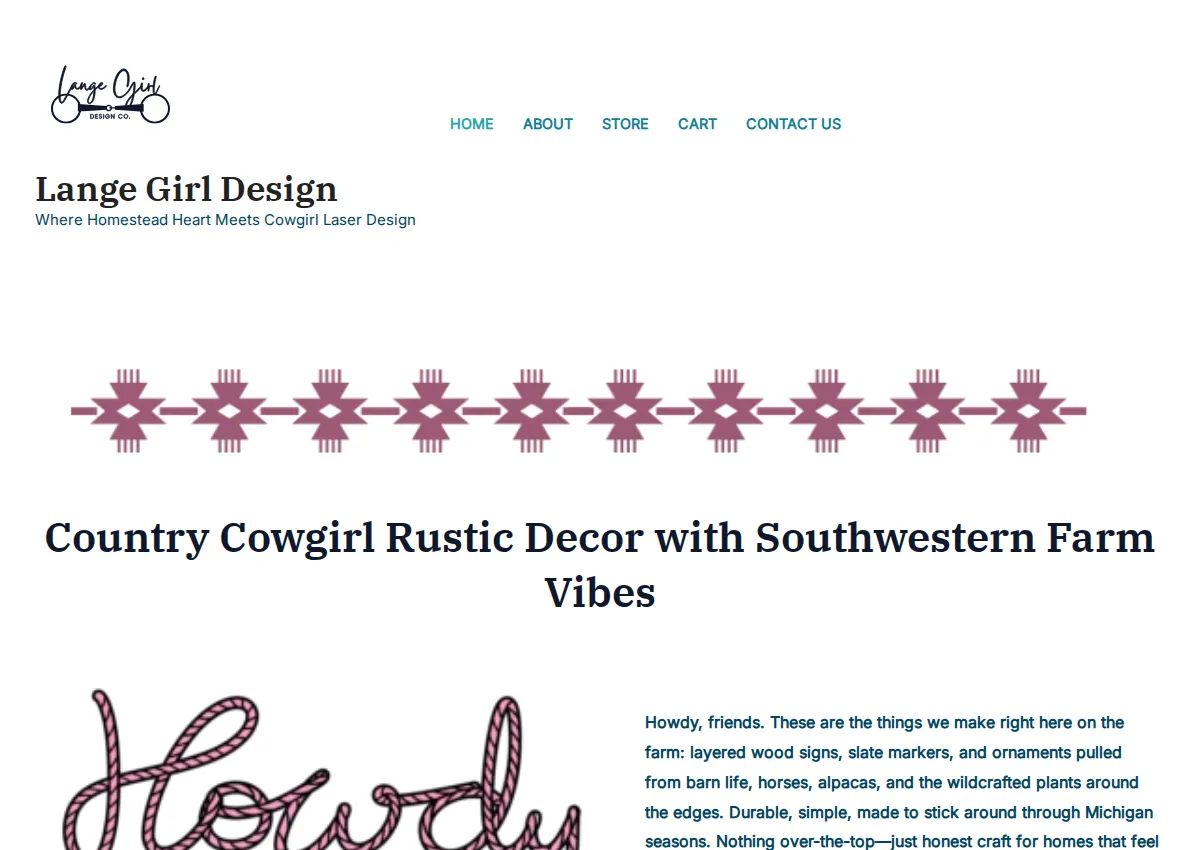 Store homepage