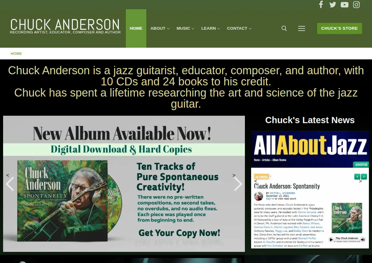 Store homepage