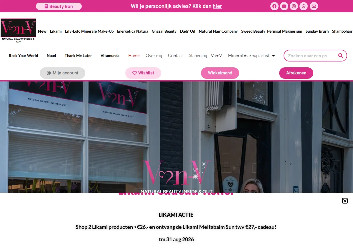 Store homepage