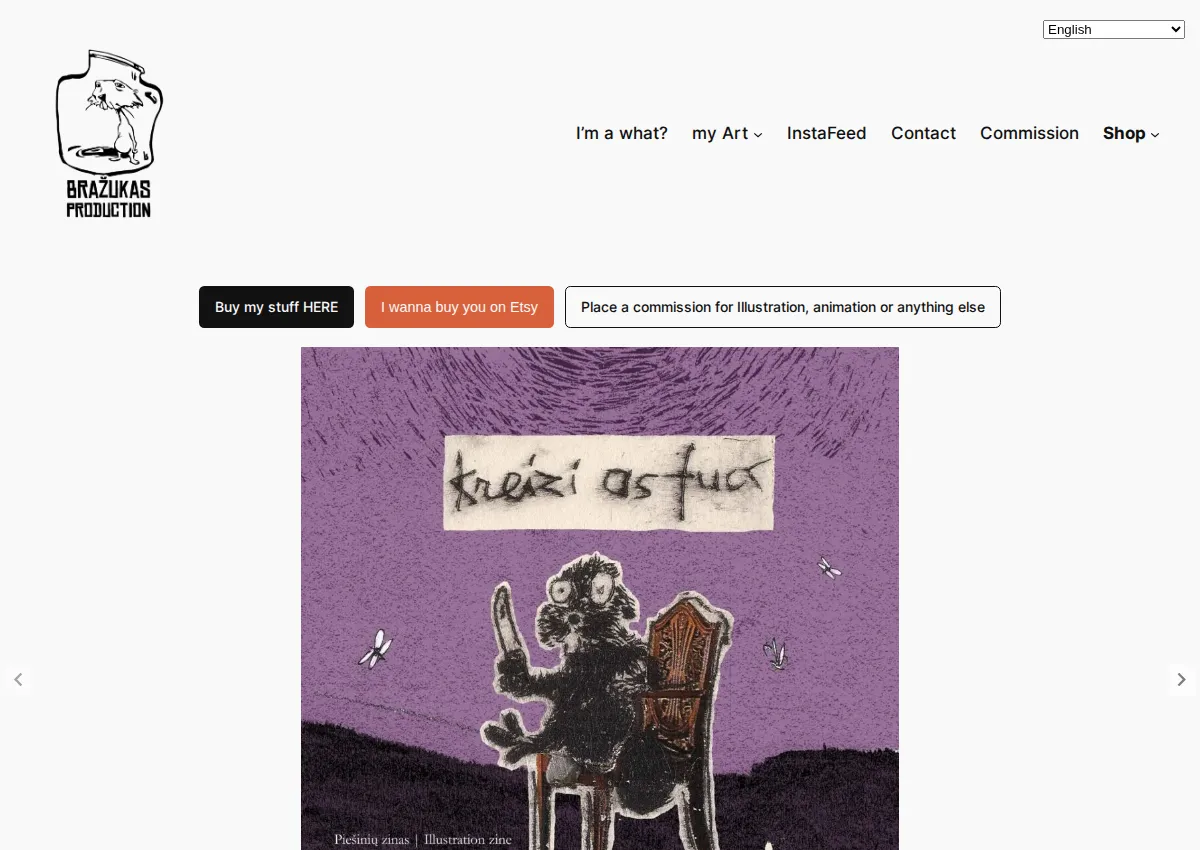 Store homepage