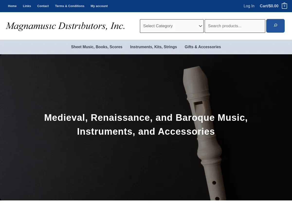 Store homepage
