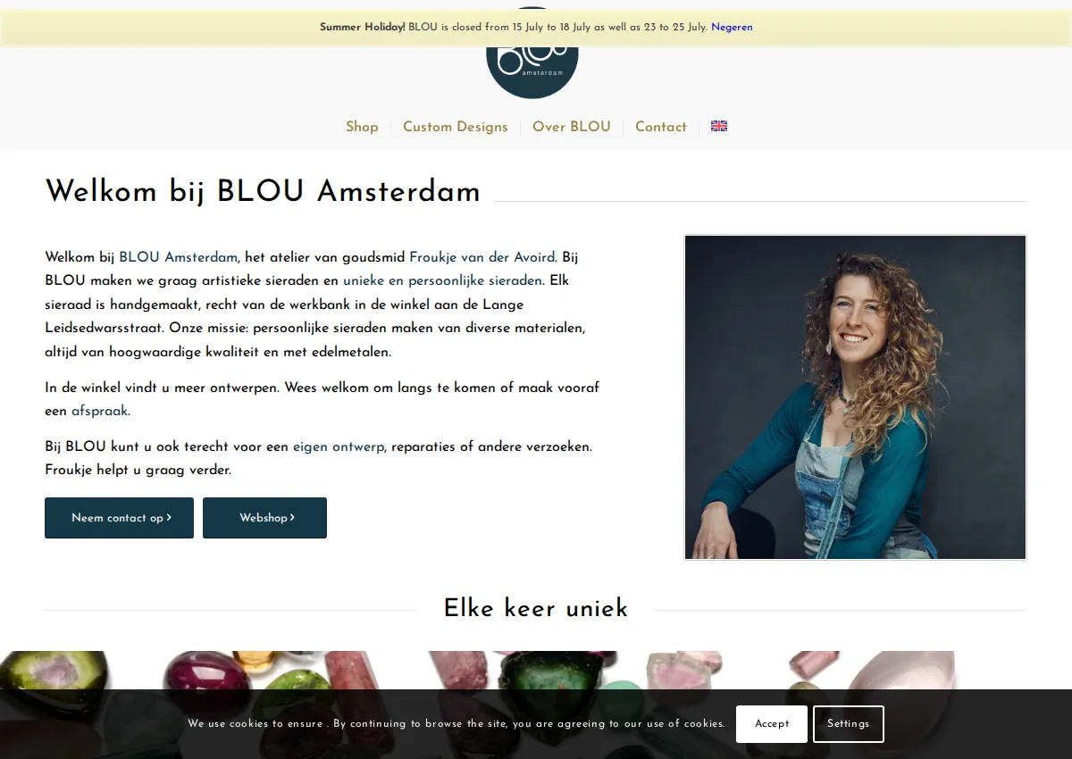 Store homepage