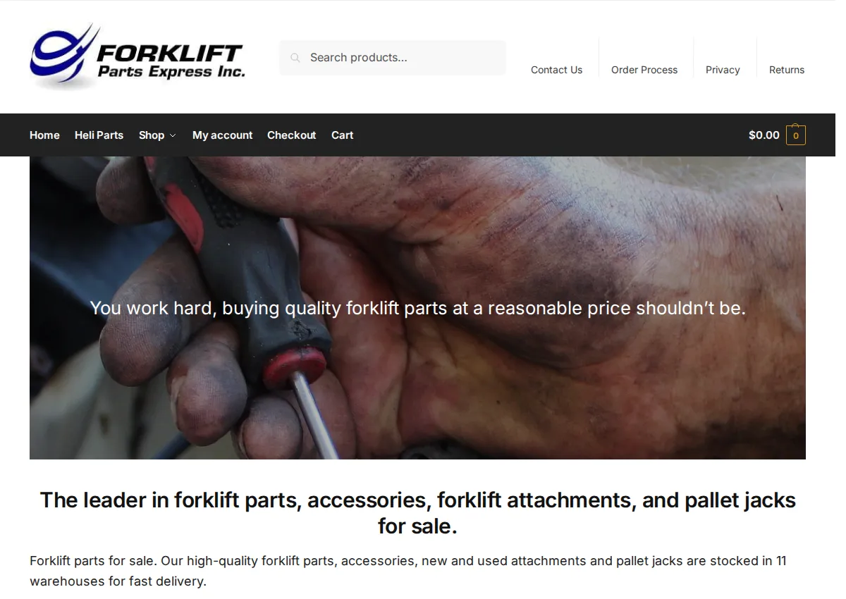 Store homepage