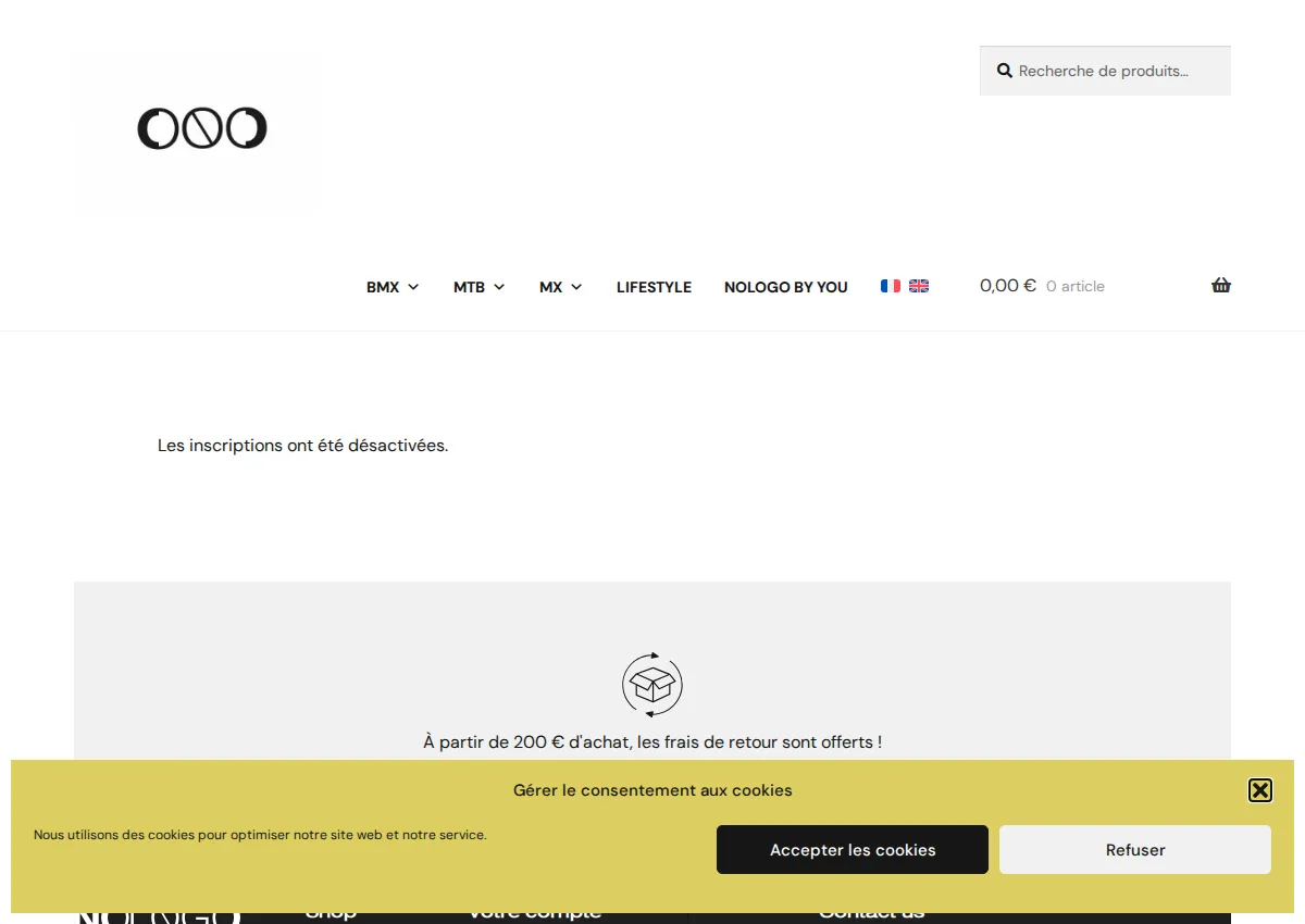 Store homepage