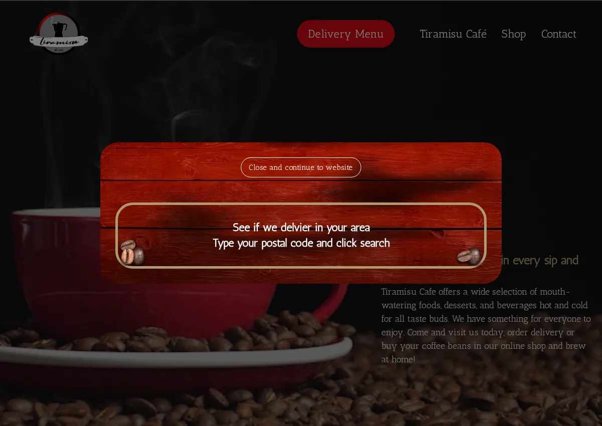 Store homepage