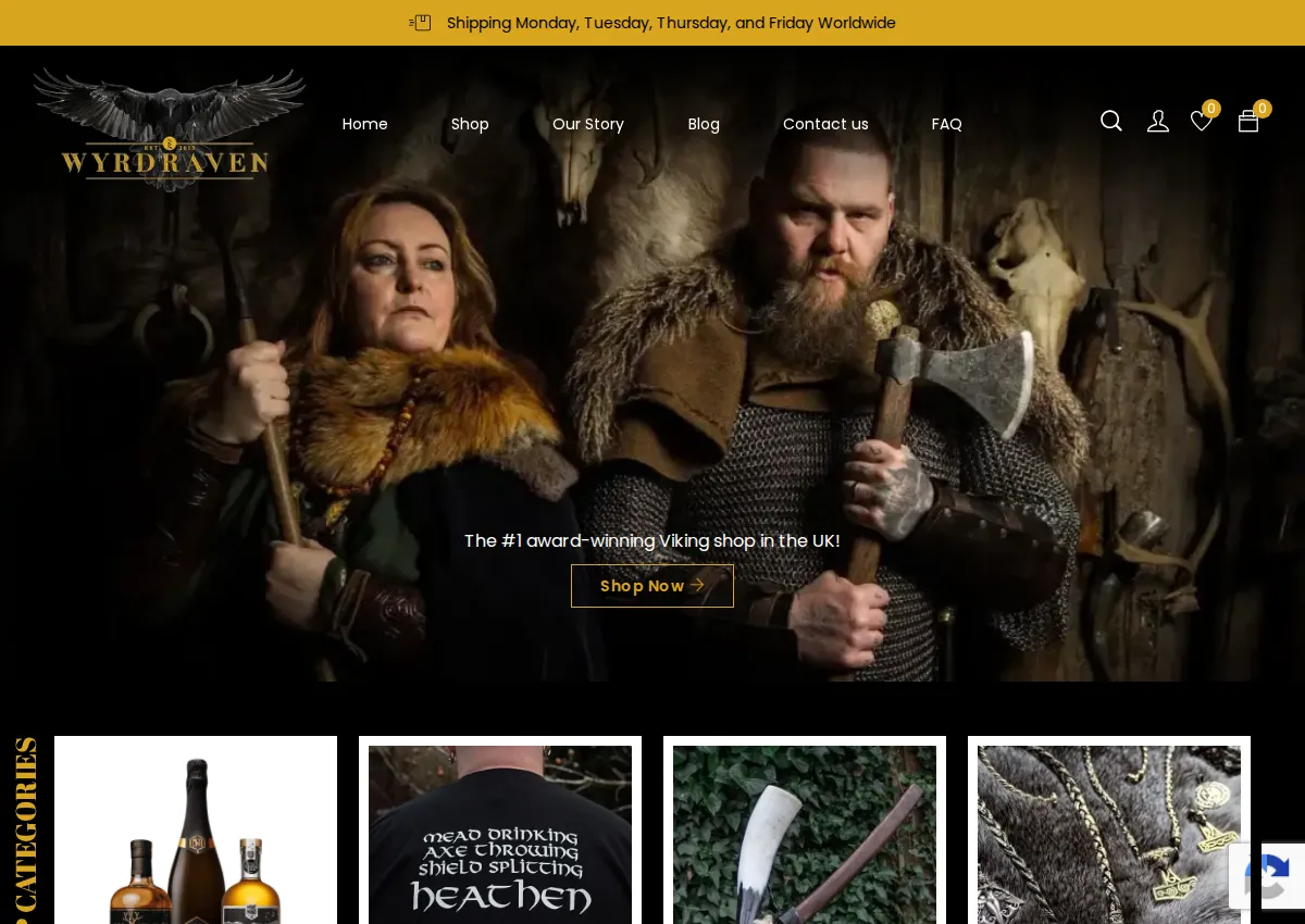 Store homepage