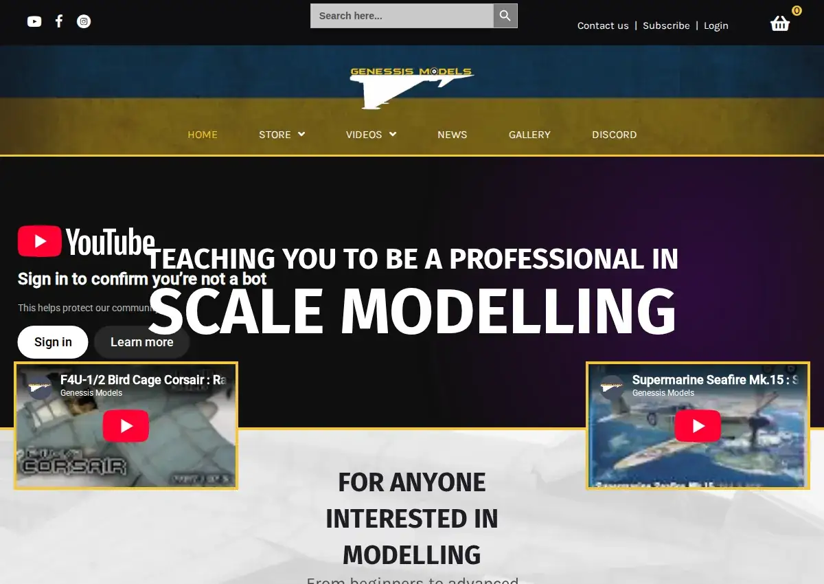 Store homepage