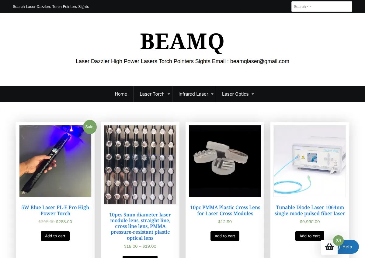 Store homepage