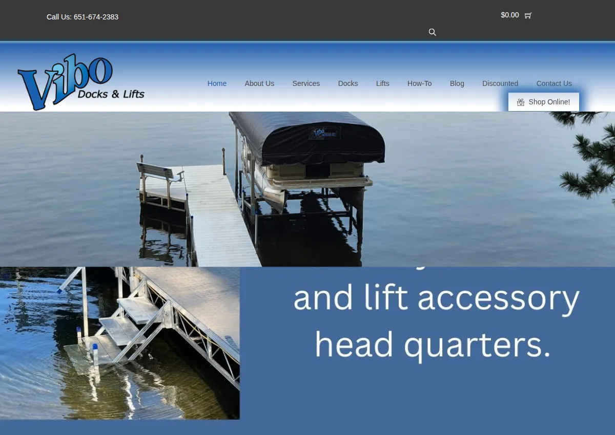 Store homepage