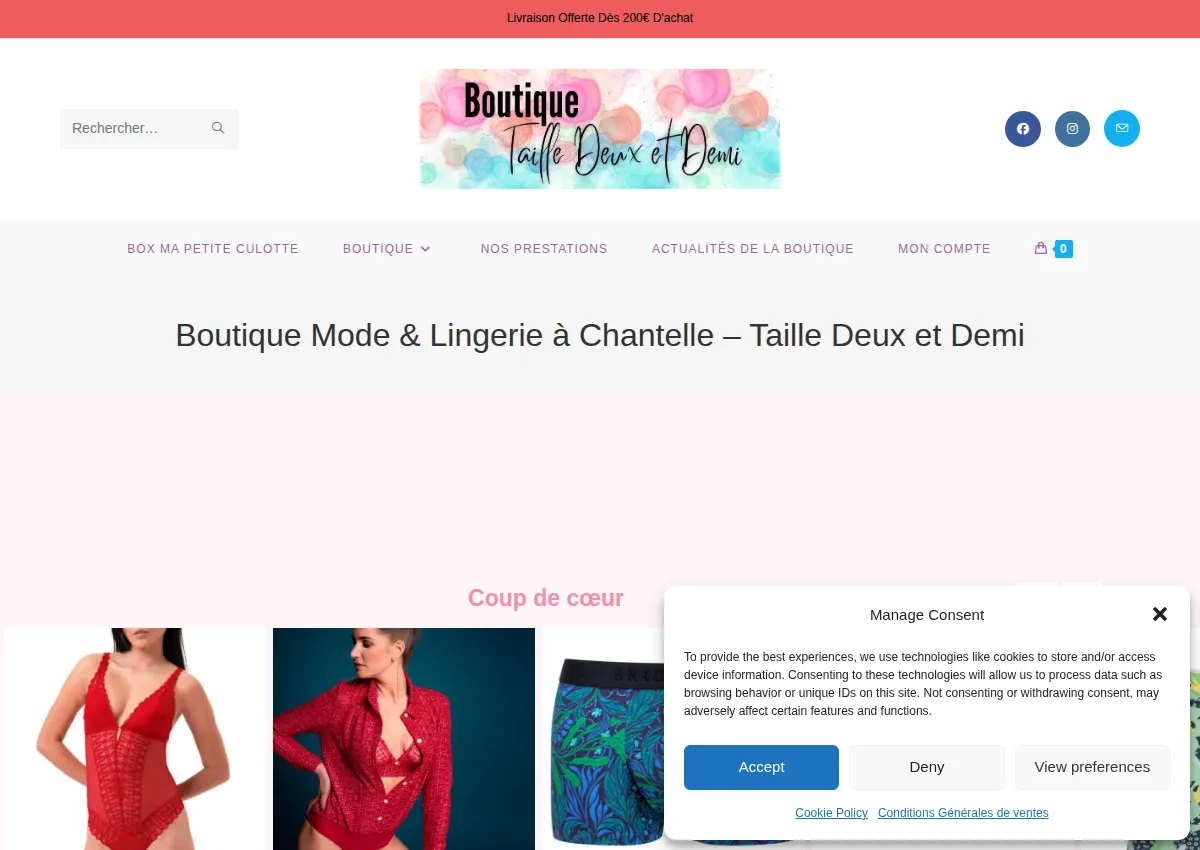 Store homepage