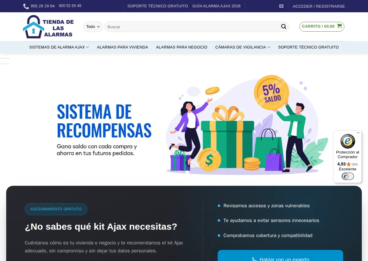 Store homepage