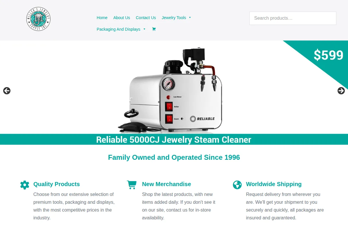 Store homepage