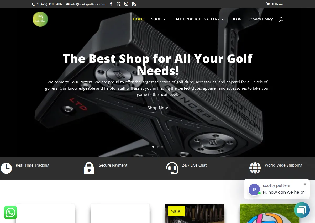 Store homepage