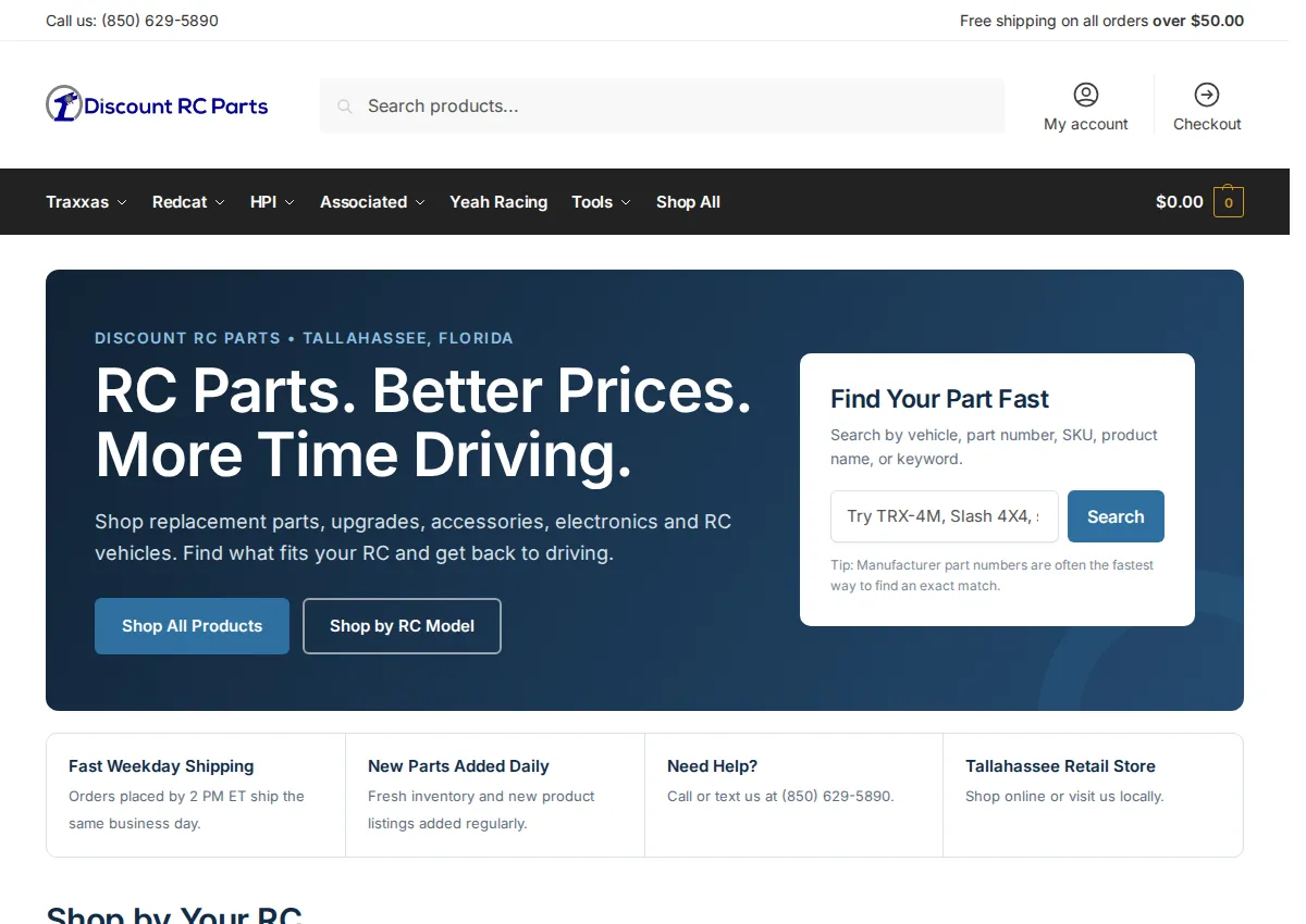 Store homepage