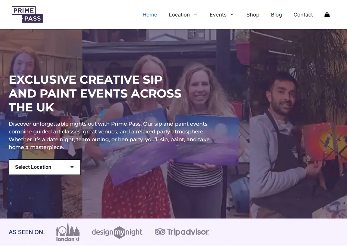 Store homepage