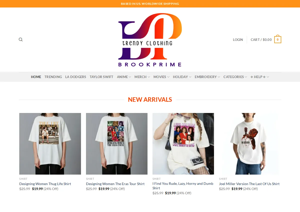 Store homepage