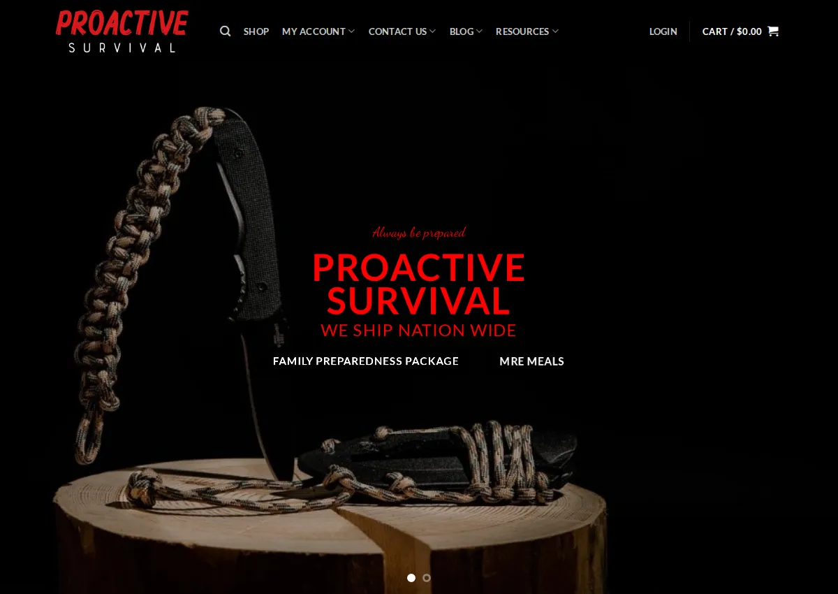 Store homepage