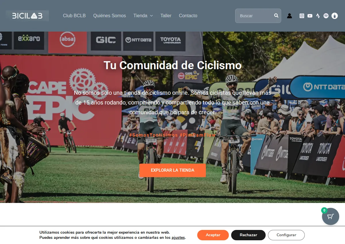 Store homepage