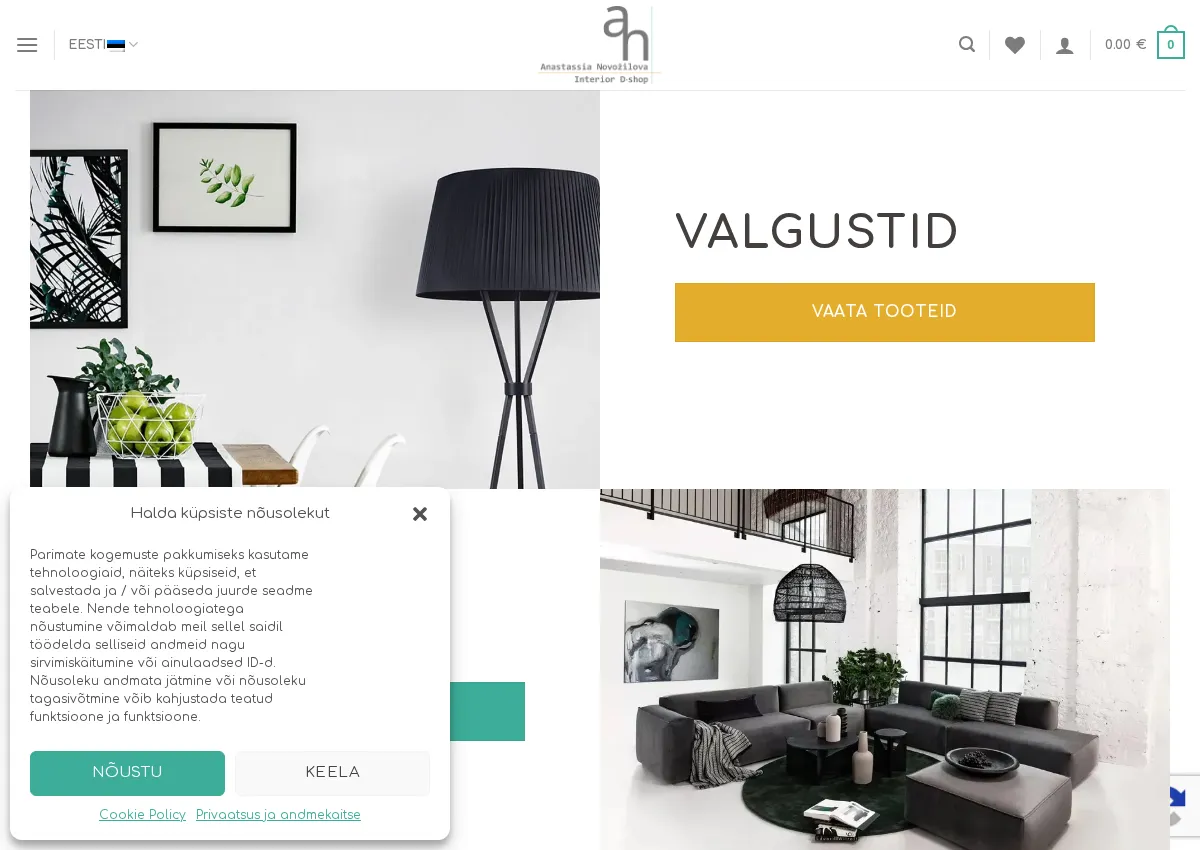 Store homepage