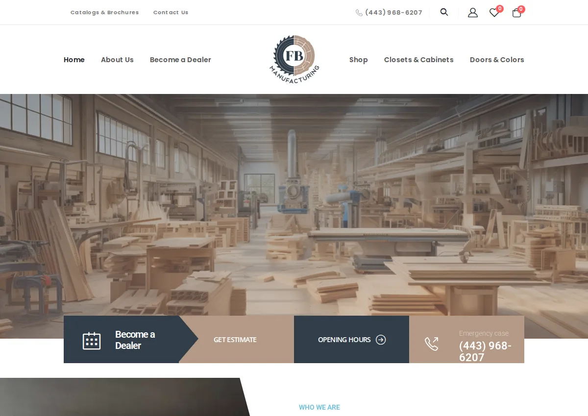 Store homepage