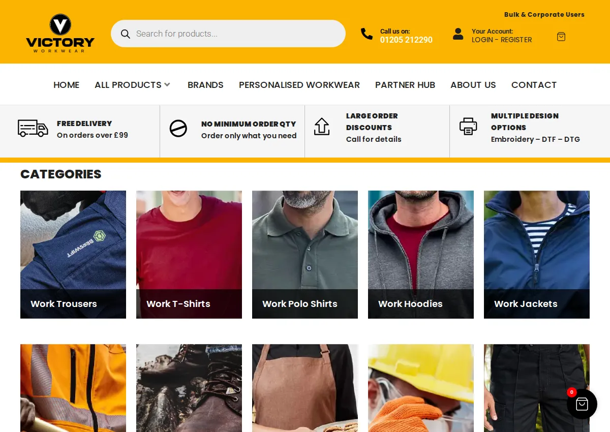 Store homepage
