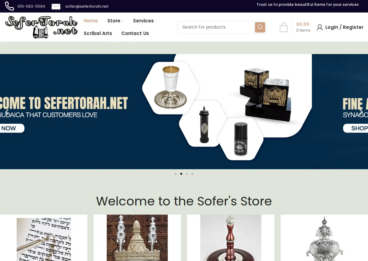 Store homepage