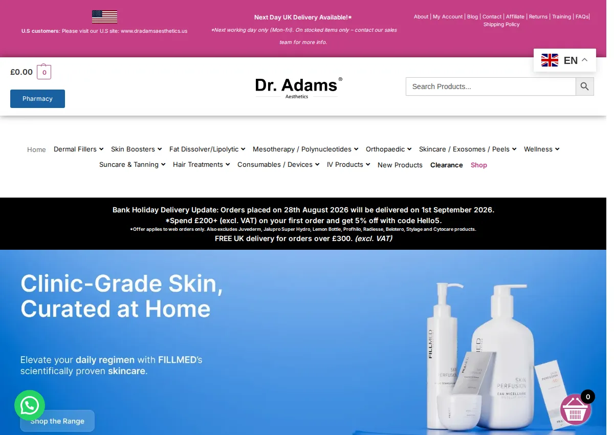 Store homepage