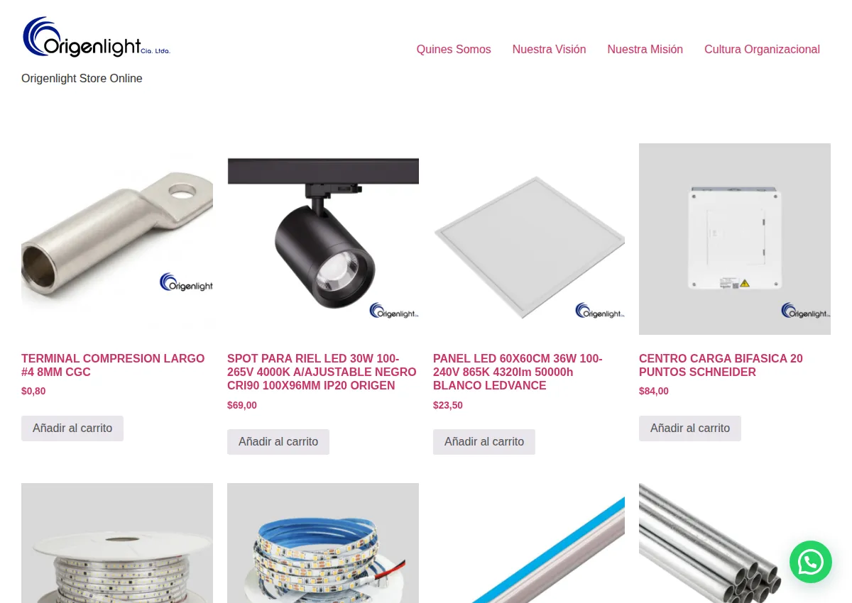 Store homepage