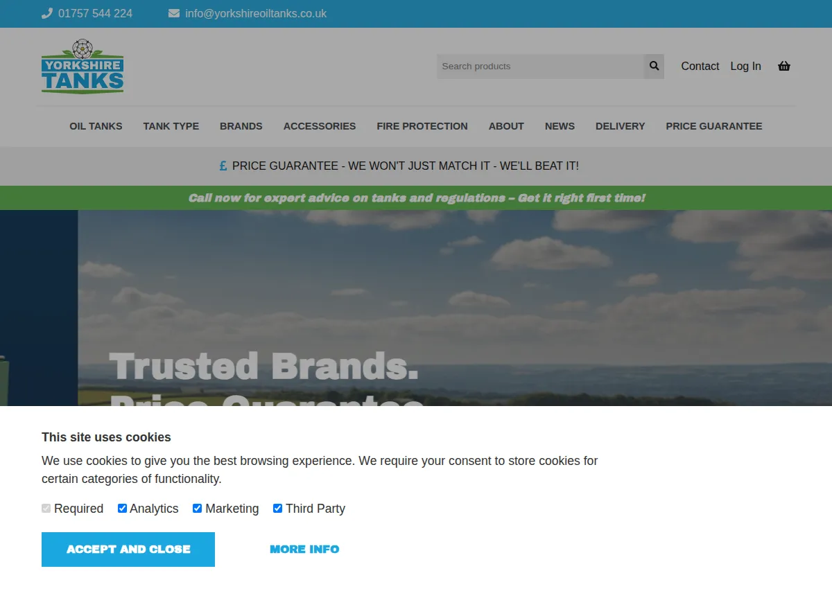 Store homepage