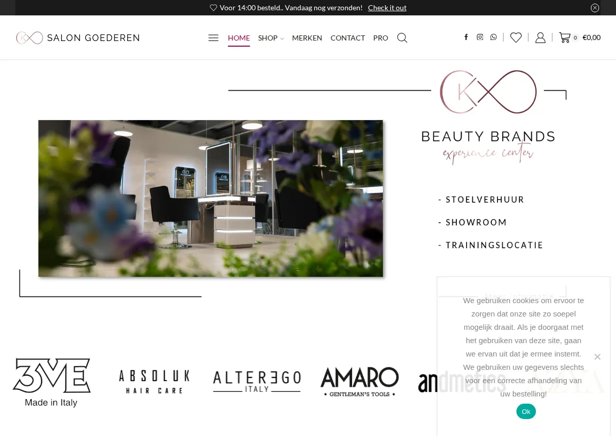 Store homepage