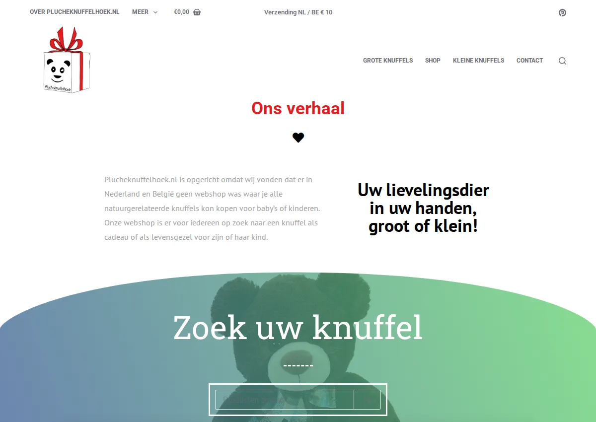 Store homepage
