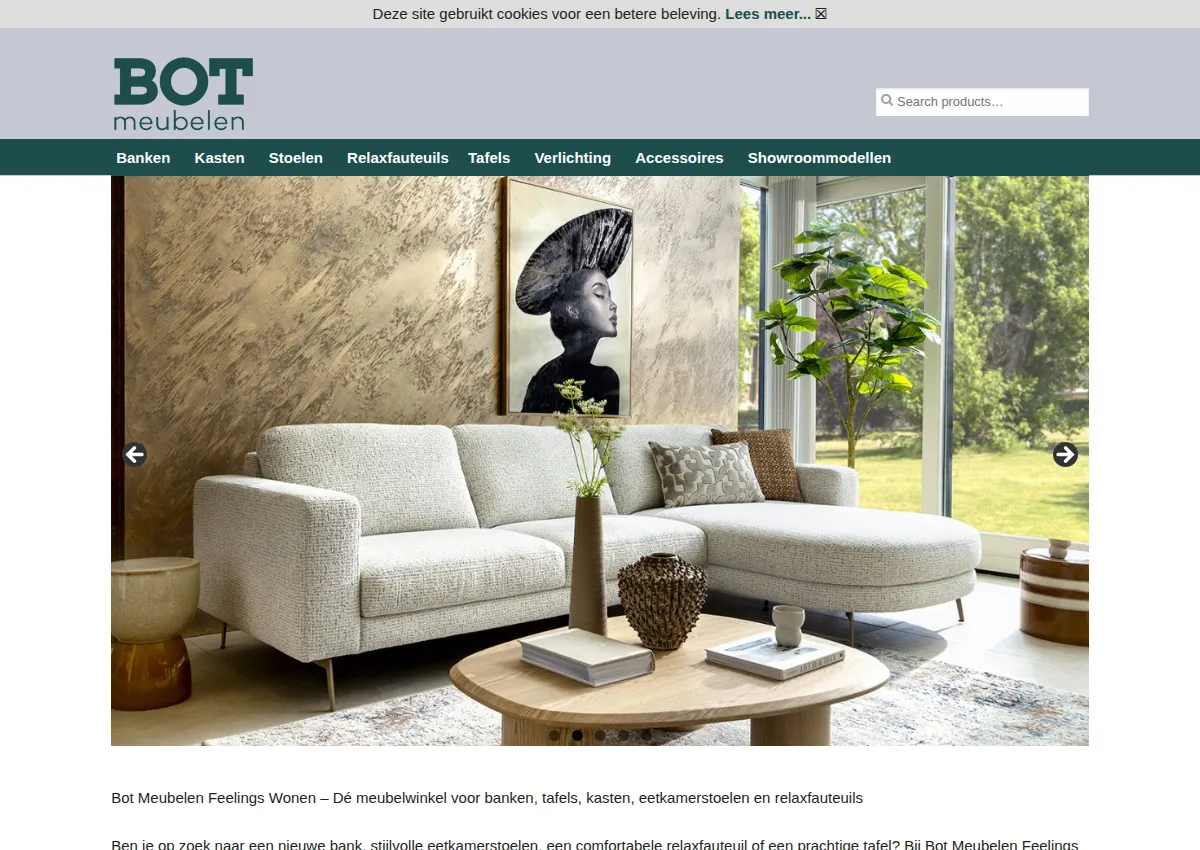 Store homepage