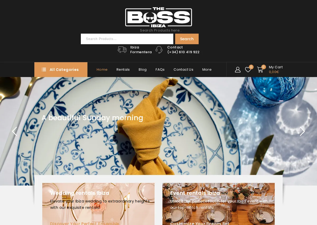 Store homepage