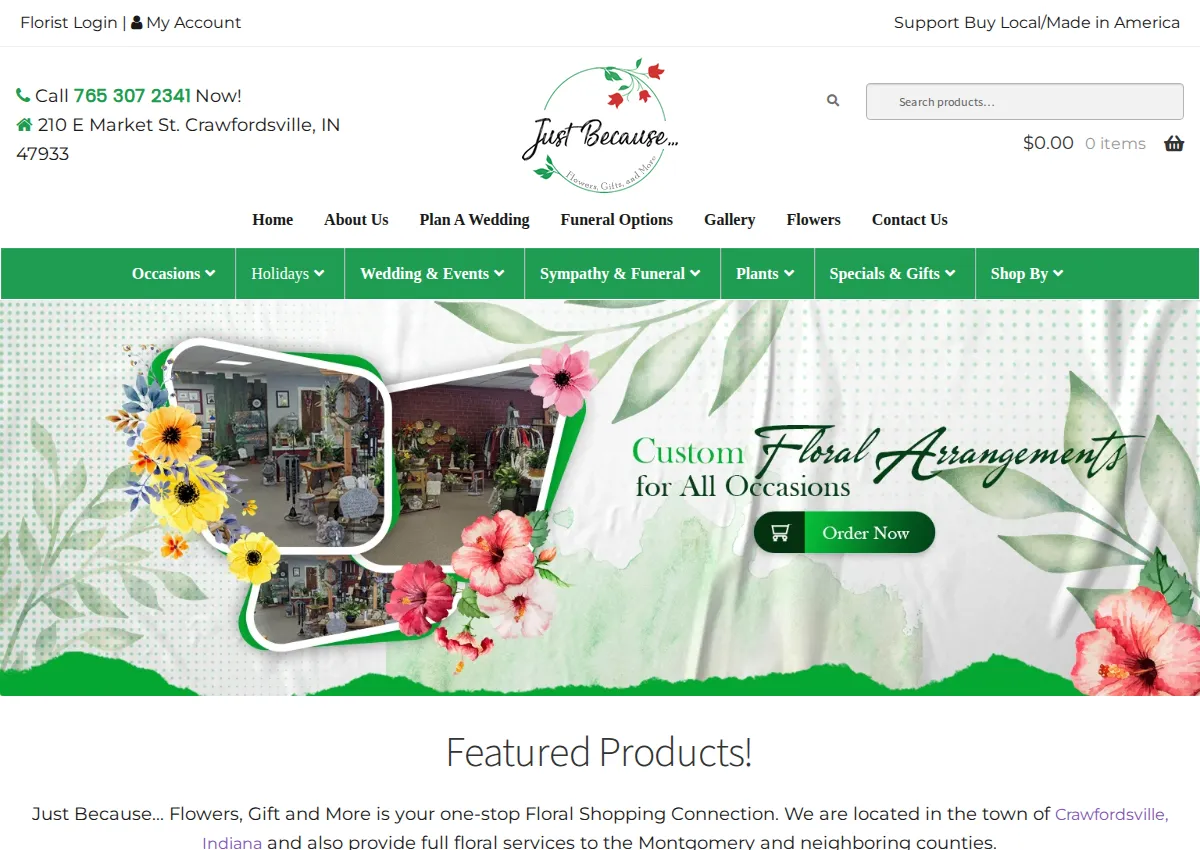 Store homepage