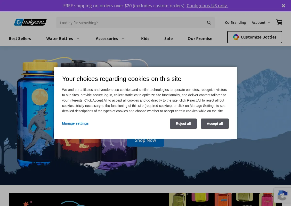 Store homepage