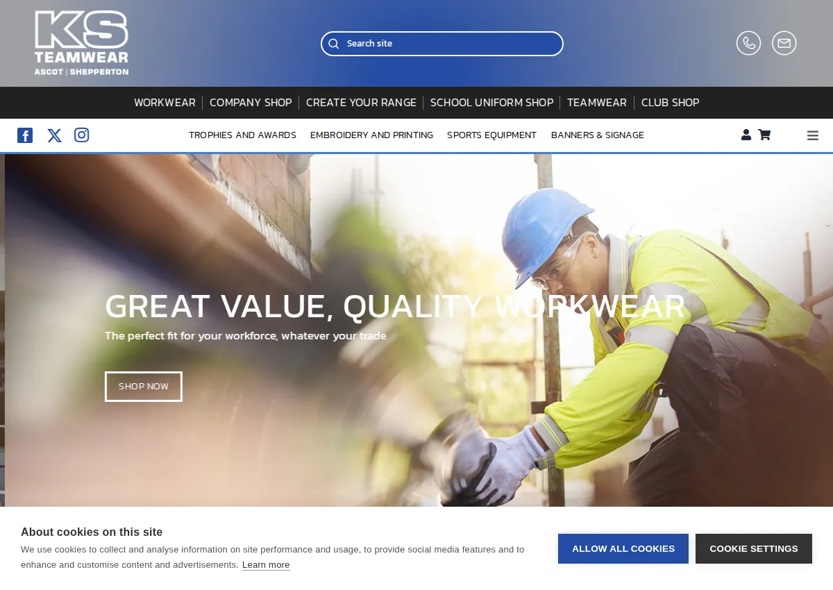 Store homepage
