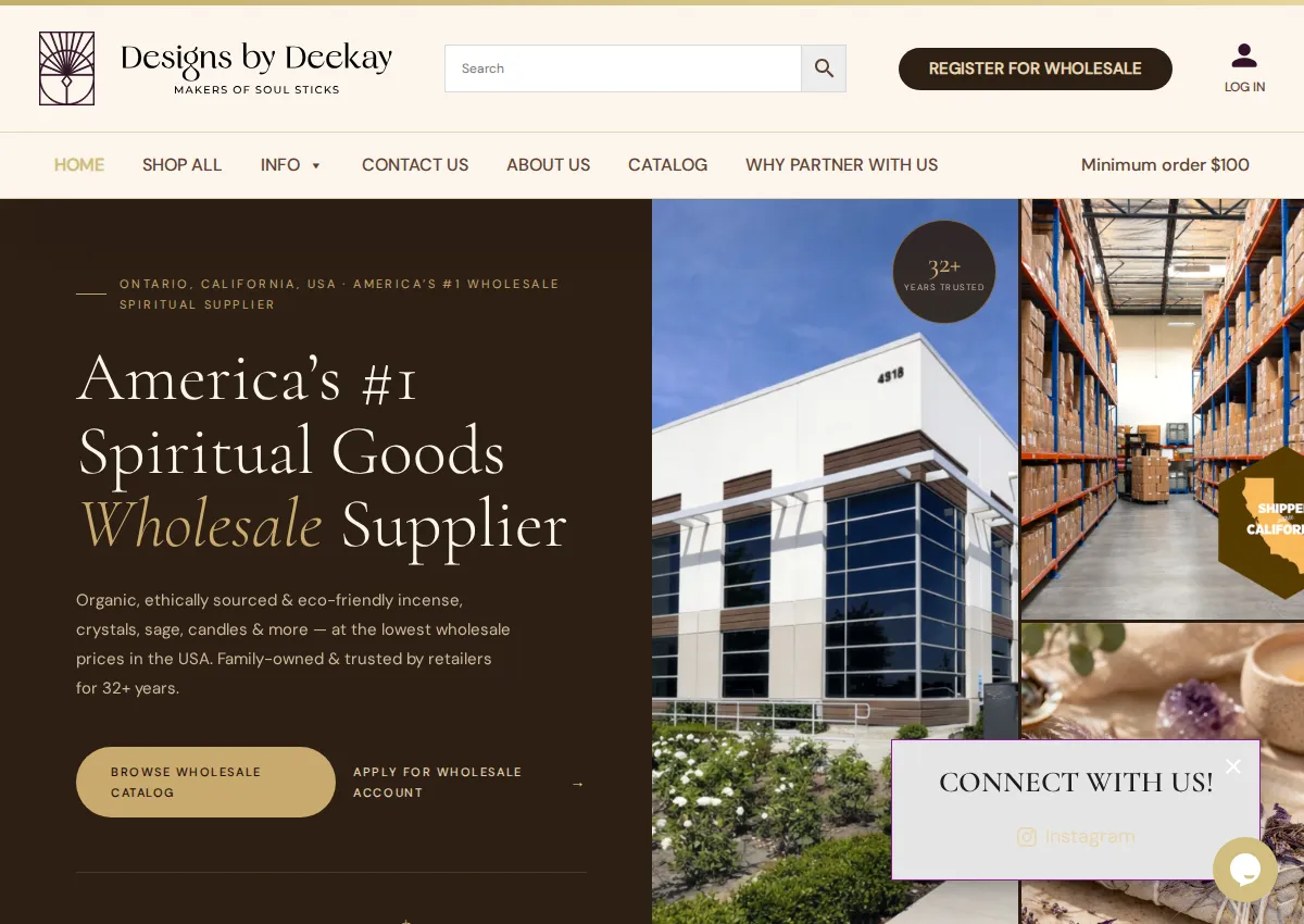 Store homepage