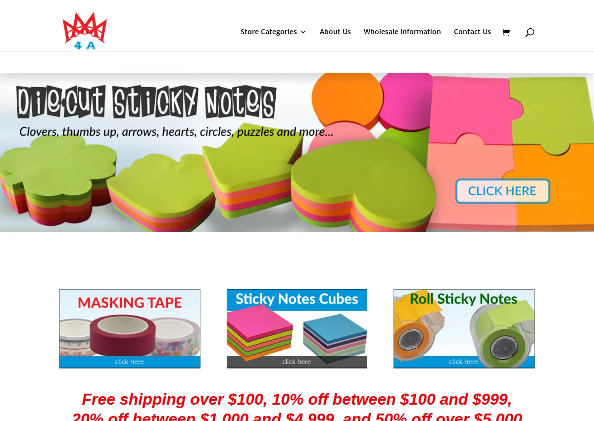 Store homepage