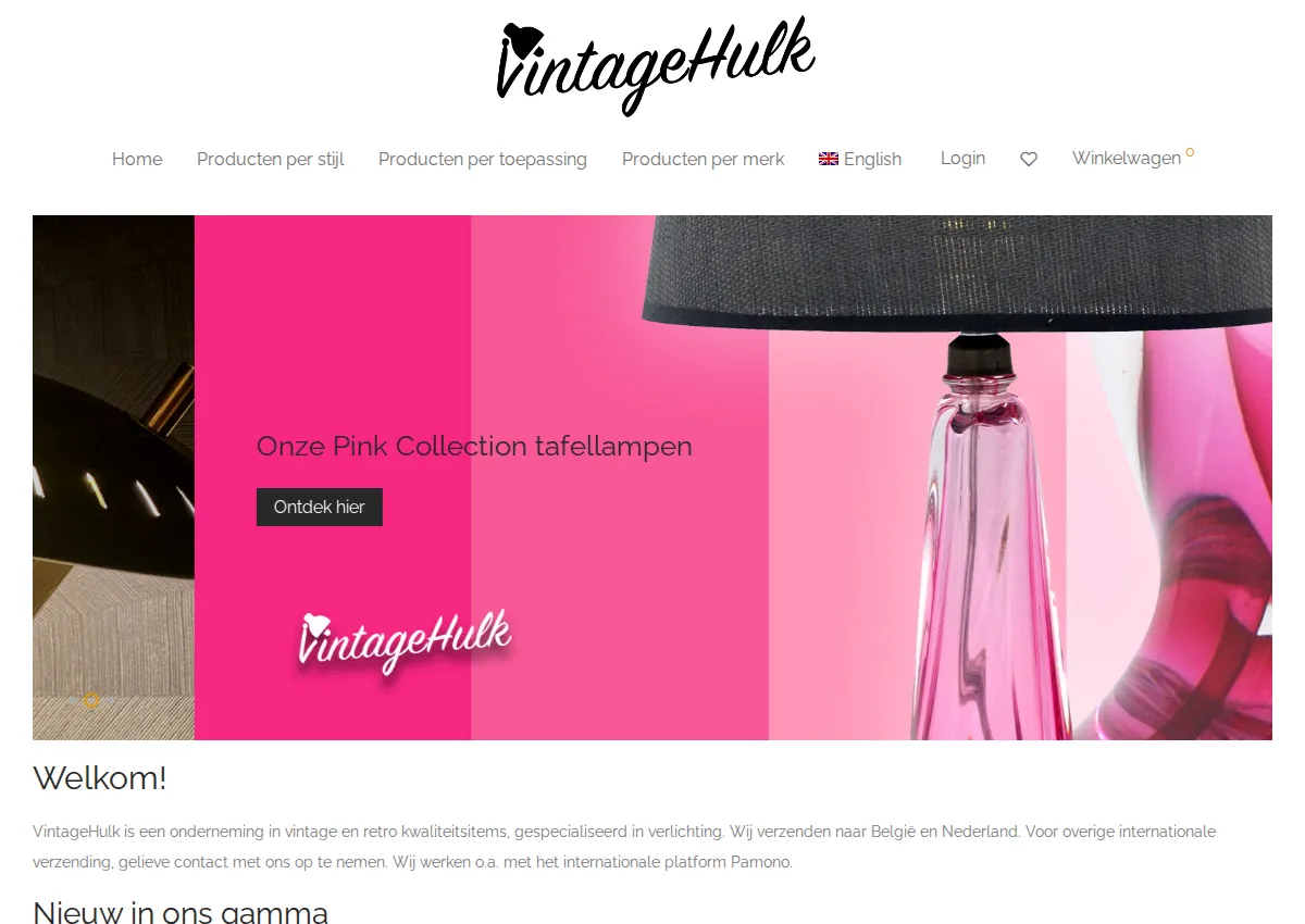 Store homepage
