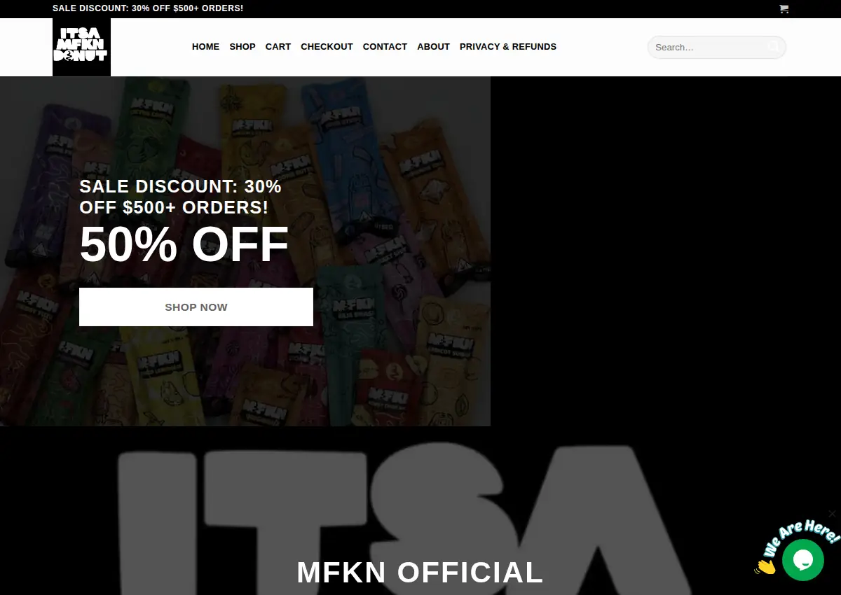 Store homepage