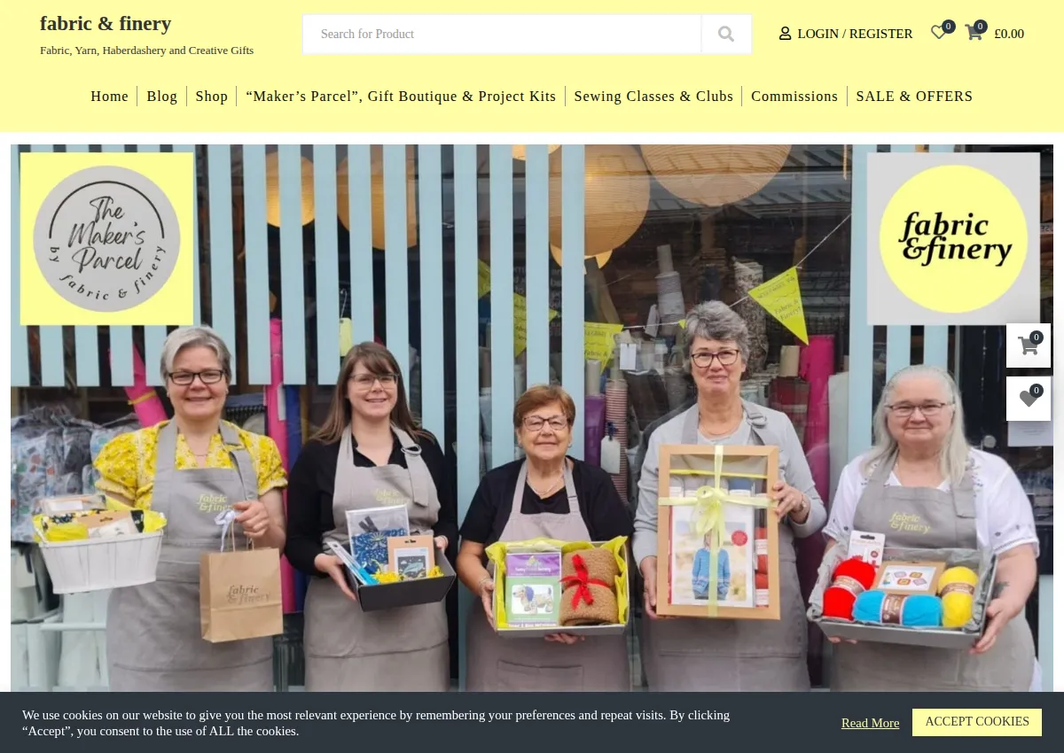 Store homepage