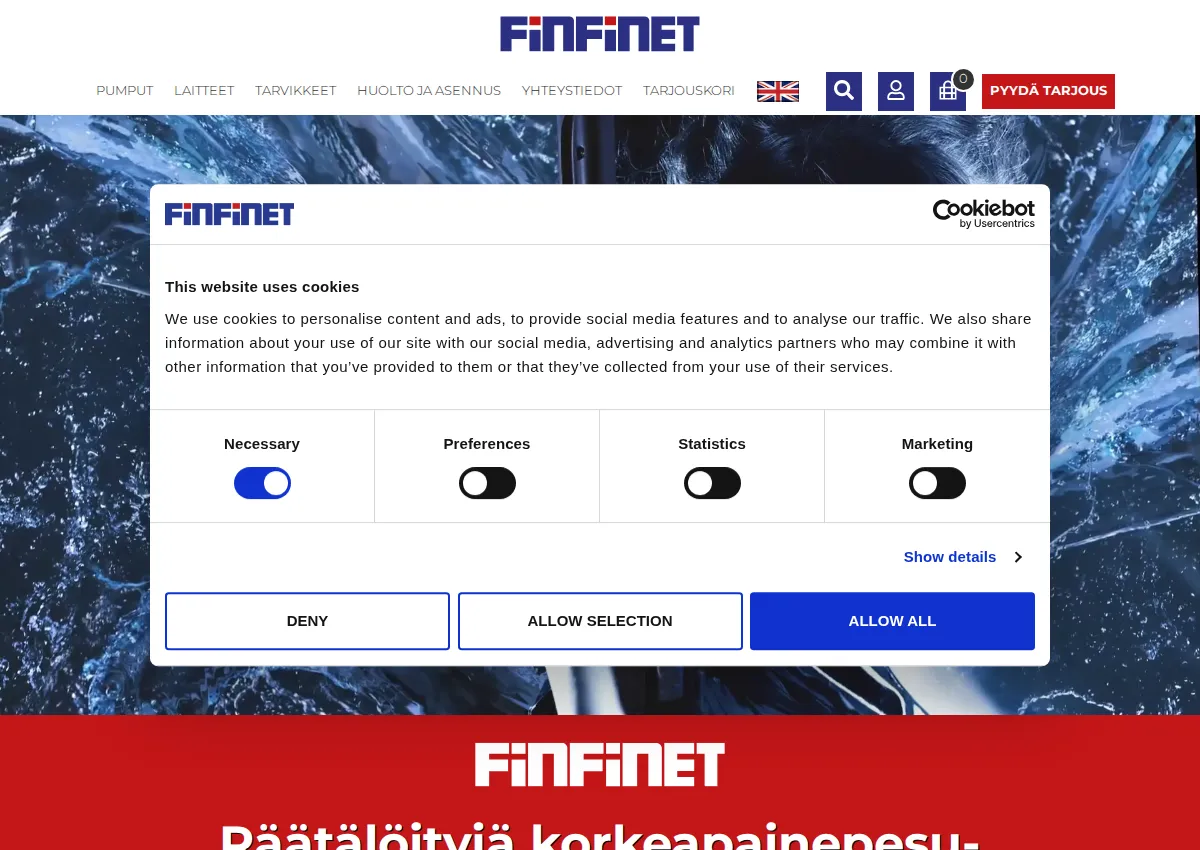 Store homepage
