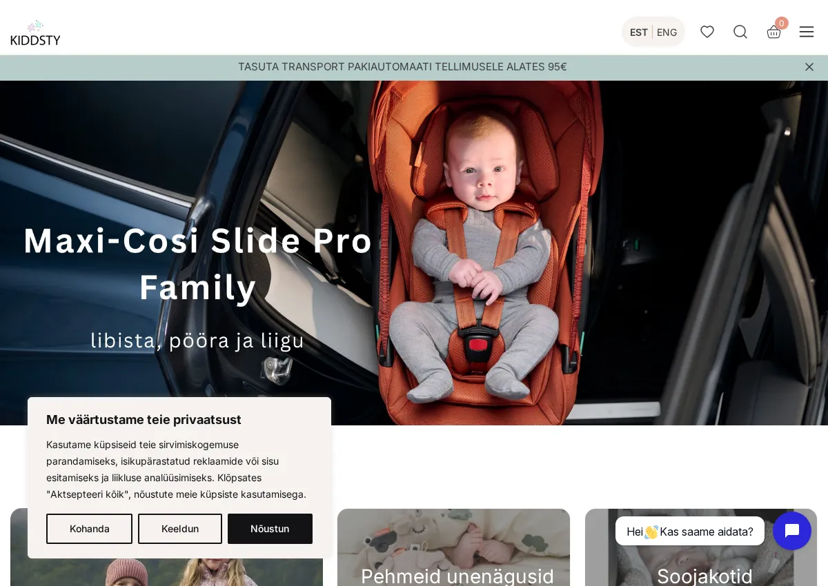 Store homepage