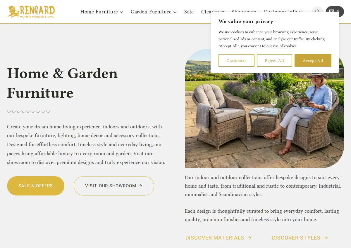 Store homepage