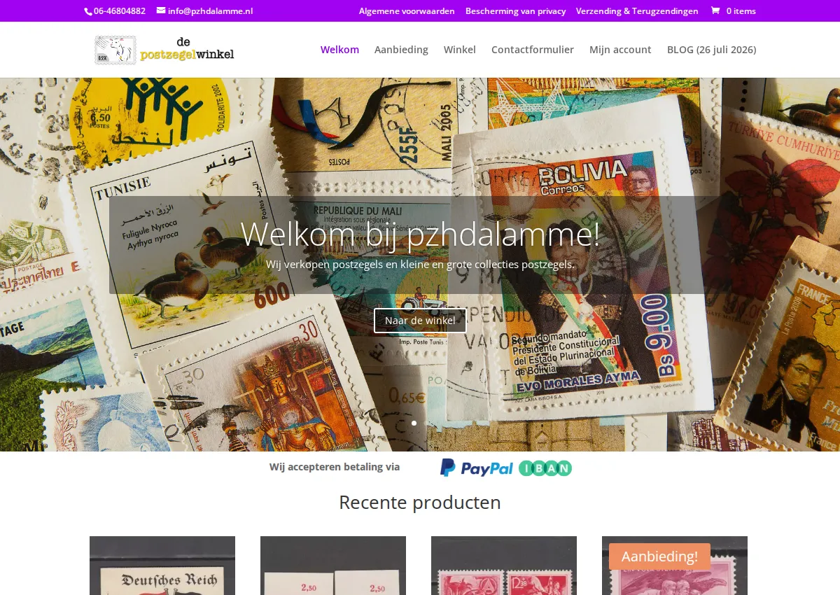 Store homepage