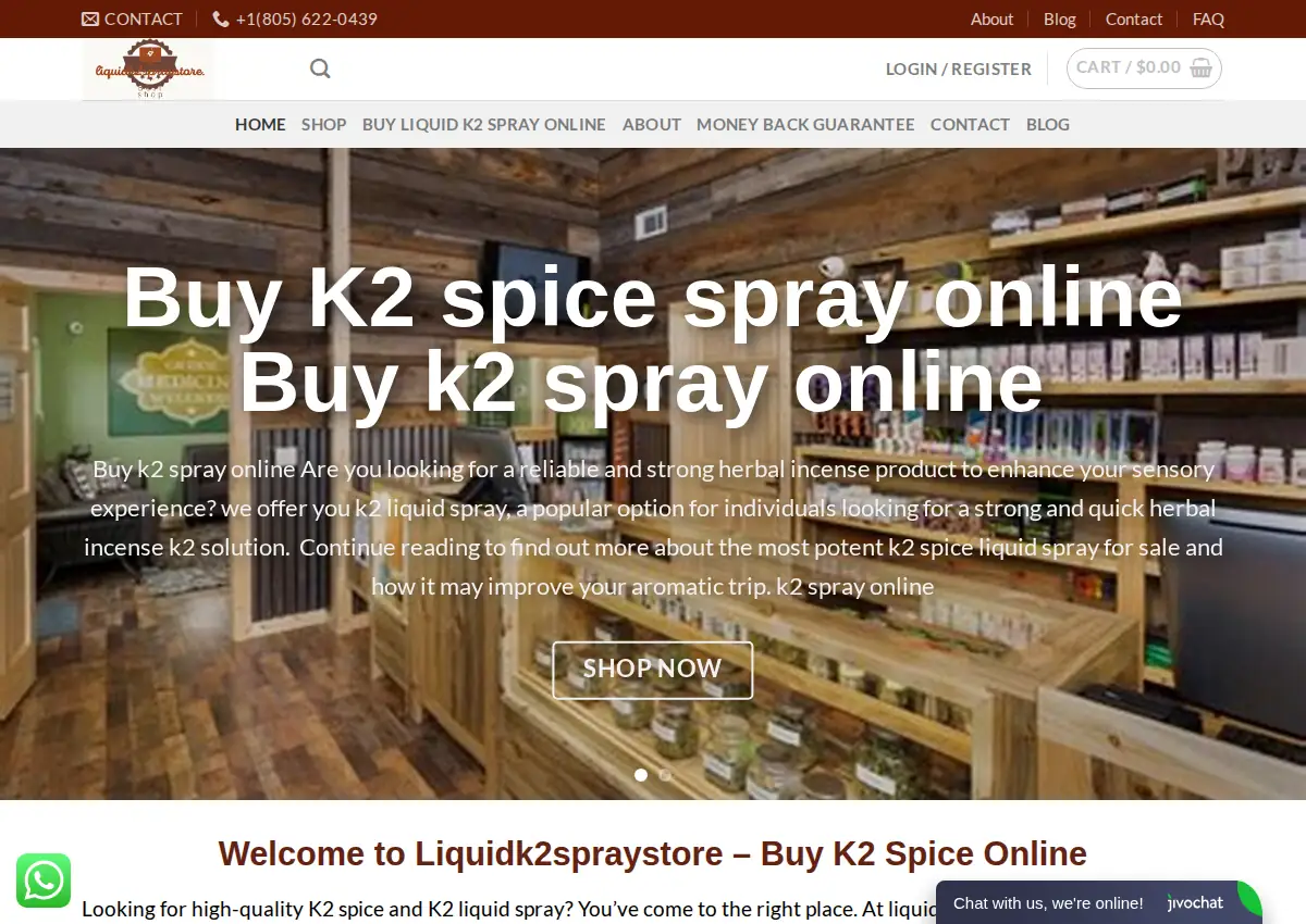 Store homepage